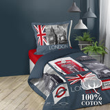 PARURE DE LIT 140X200 LONDON CITY - Exo'Touch