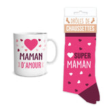 COFFRET MUG +CHAUSSETTE MAMAN D'AMOUR - Exo'Touch