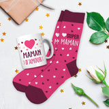 COFFRET MUG +CHAUSSETTE MAMAN D'AMOUR - Exo'Touch