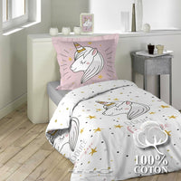PARURE 2 P. 140 x 200 CM Licorne LILIROSE - Exo'Touch